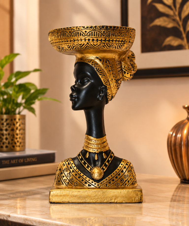 African Statue Candle Holder